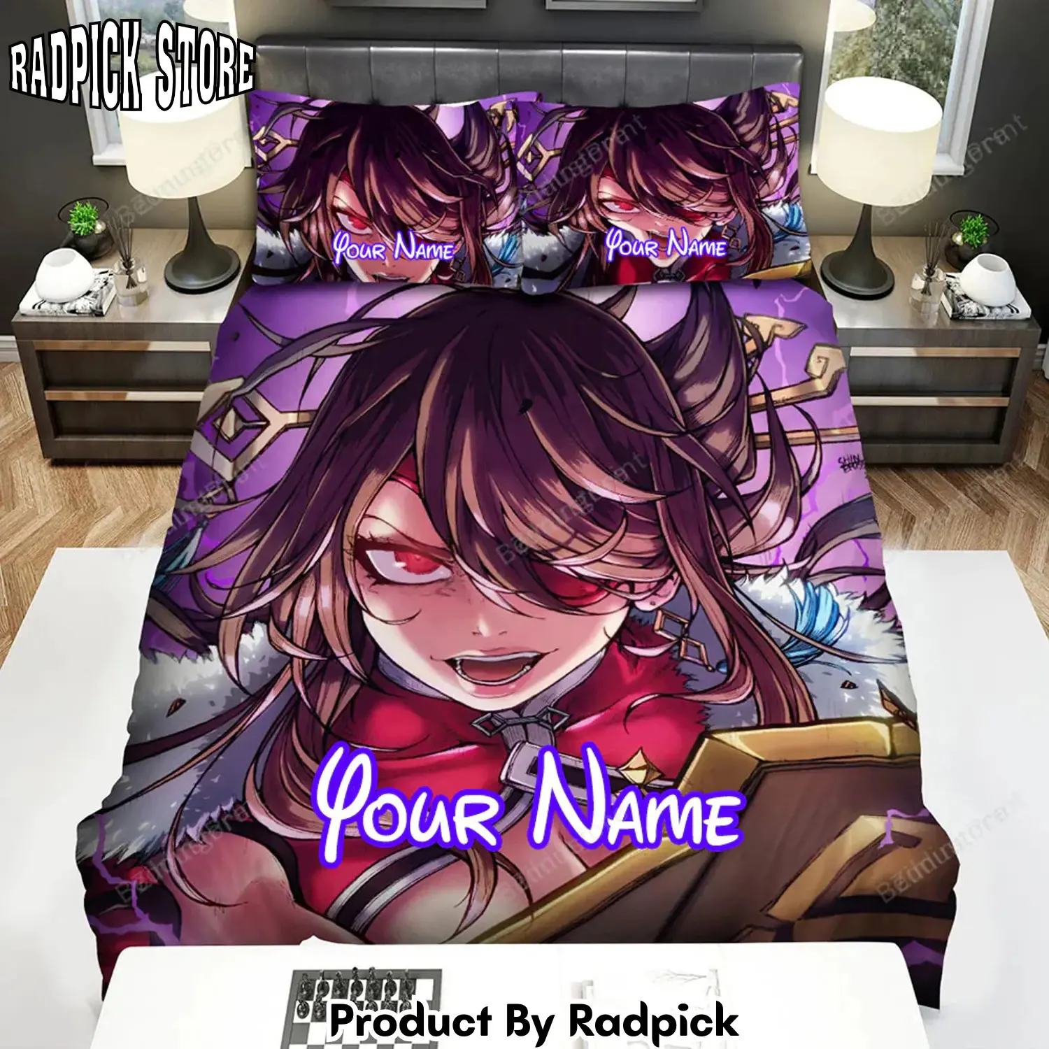 Radpick anime pirate captain lady portrait illustration bed sheets spread duvet cover personalized name bedding sets rp3278748